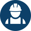 Glove Icons - Construction Use - Blue