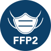 Respirator Icons - FFP2 - Blue