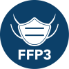 Respirator Icons - FFP3 - Blue